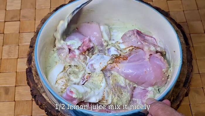 Marinate the chicken for at least 2 hours (or 30 minutes minimum).