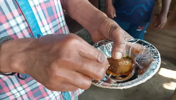 Check for doneness: Use a skewer to test the pork for doneness. The skewer should insert easily into the meat.