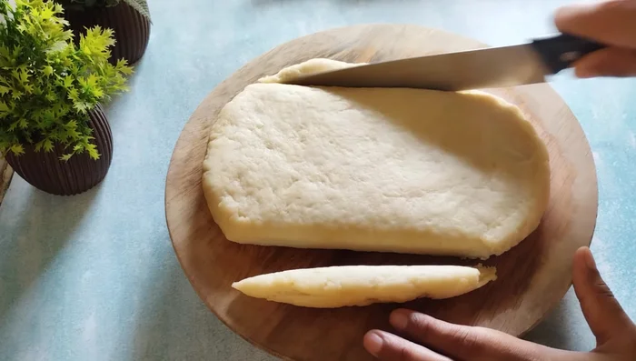 Cut the dough into desired sizes.