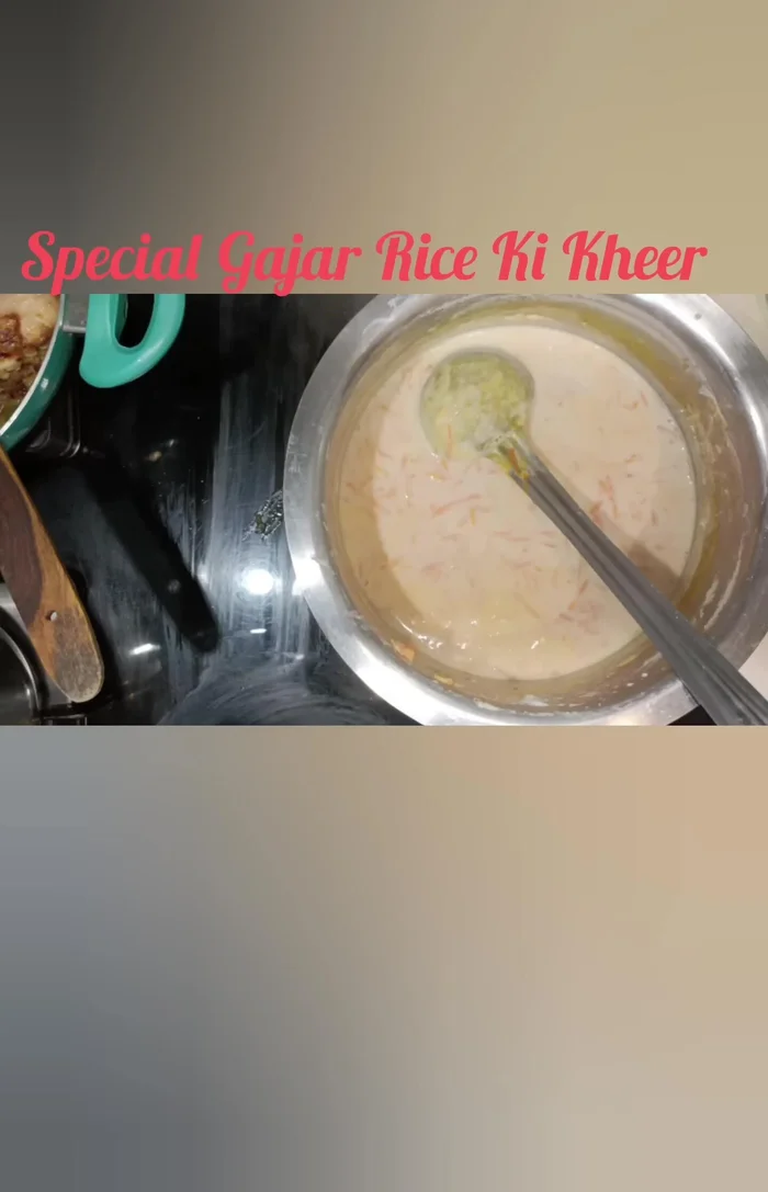 Add the washed and coarsely ground basmati rice. Cook until the rice is soft, stirring continuously to prevent burning.