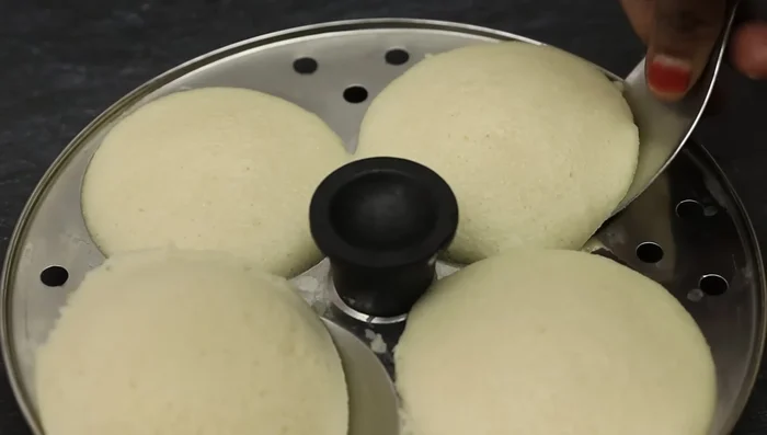 Steam the idlis until cooked.