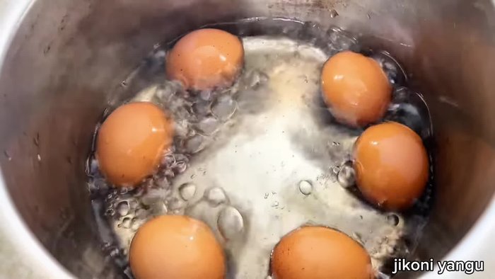 Boil eggs for 12-15 minutes.