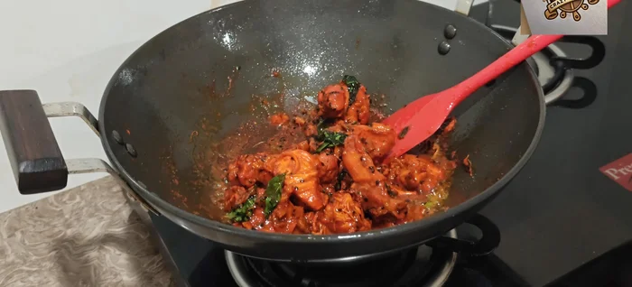 Finish and serve: Turn off the gas. Add lemon juice and mix well. Do not overcook after adding lemon juice. Serve hot.