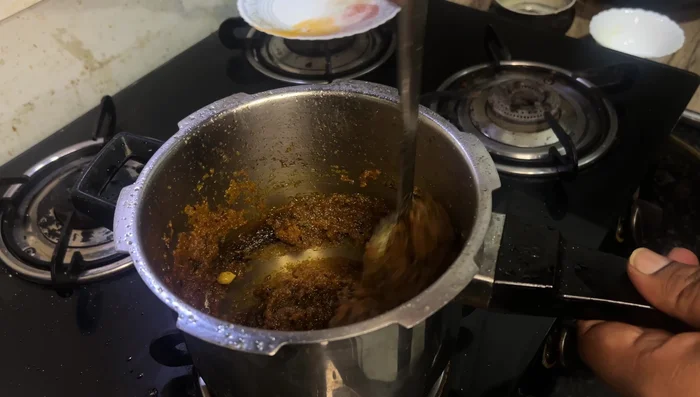 Add 1/2 cup of water to prevent sticking.
