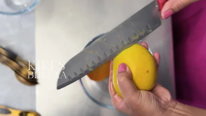 Prepare the mango panna cotta: Blend mango into a puree. Combine with coconut milk and cook on low flame until thickened.