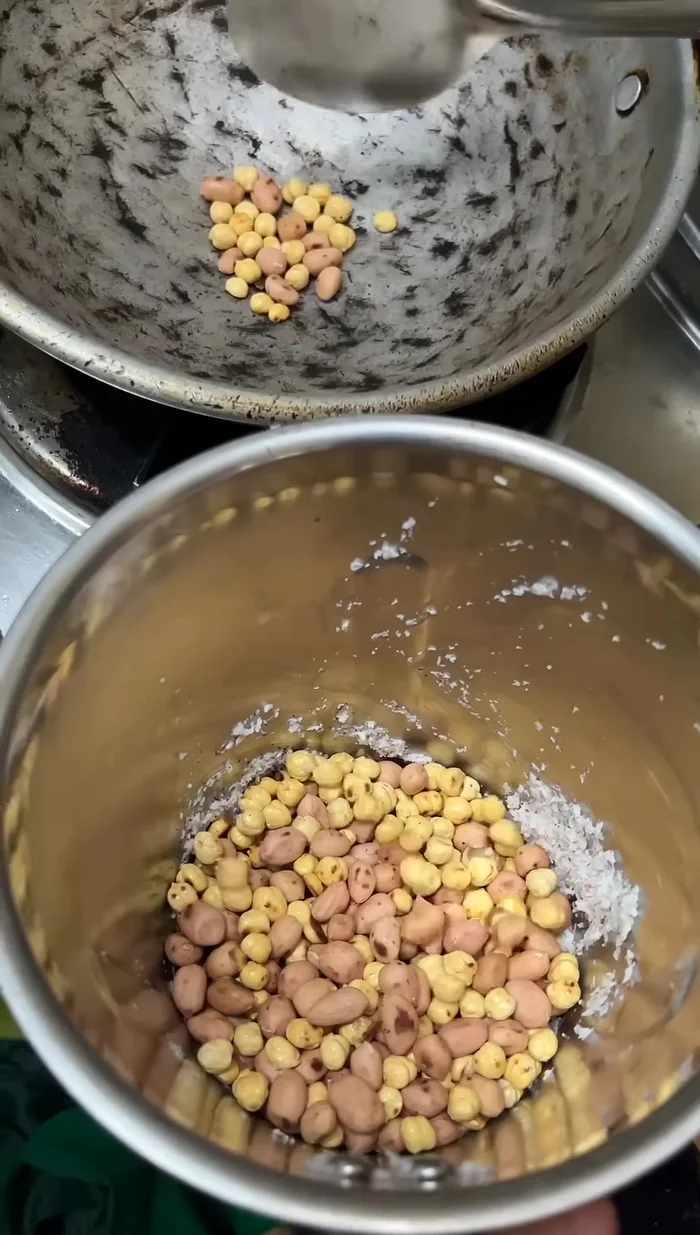 Add the lightly crushed coconut.