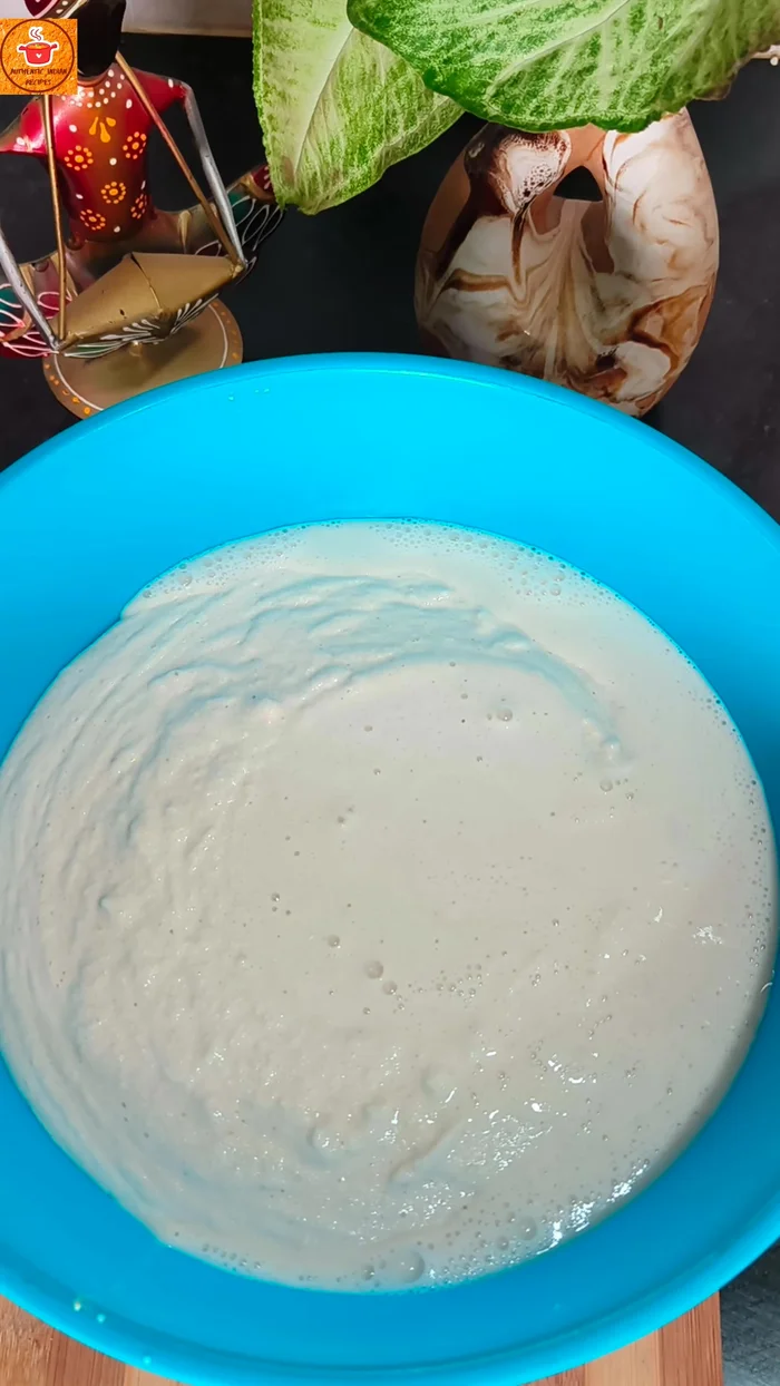 Grind the soaked urad dal and fenugreek seeds into a smooth batter.