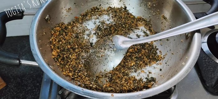 Add salt to taste and mix thoroughly. Once cooled, store in an airtight container.
