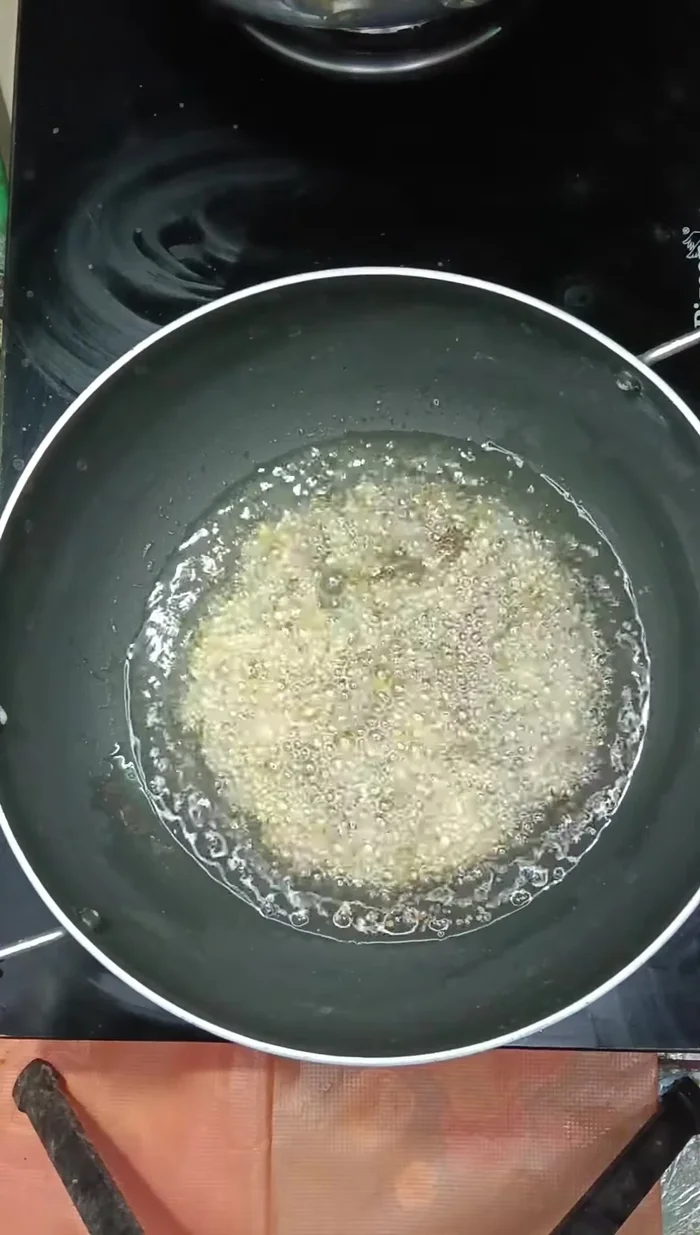 Add peanuts (lightly browned).