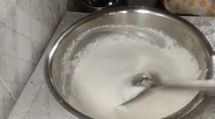 Add salt to the barley batter and mix well.