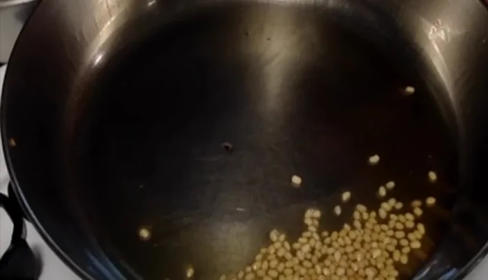 Add more oil to the pan if needed. Add urad dal, mustard seeds, and cumin seeds. Fry until mustard seeds splutter.