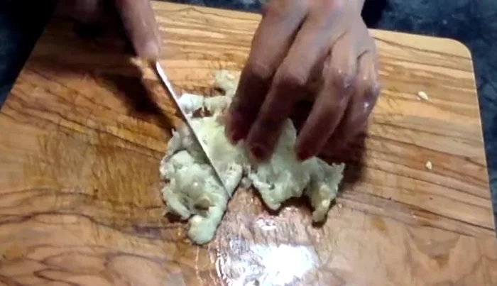 Remove the seeds and keep aside the white portion of the cucumber.