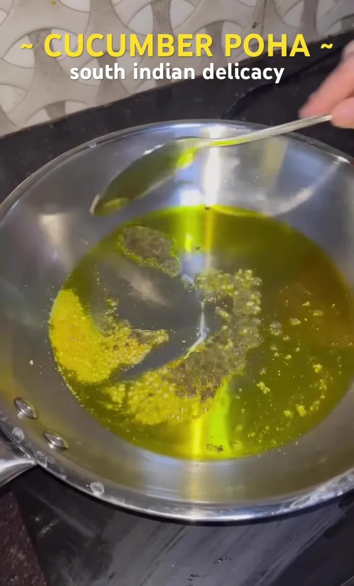 Add mustard seeds and let them splutter.