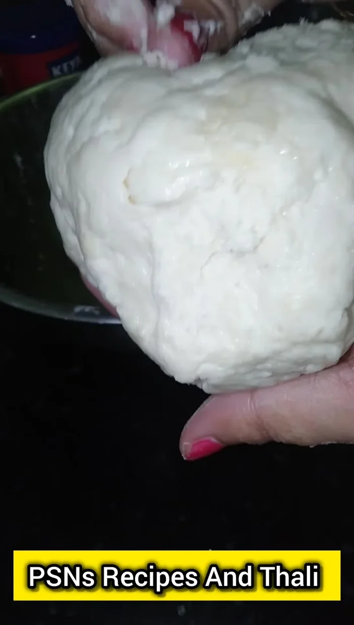 Oil your hands slightly, and knead the dough well. Let it rest for 30 minutes to 1 hour. (96.799)