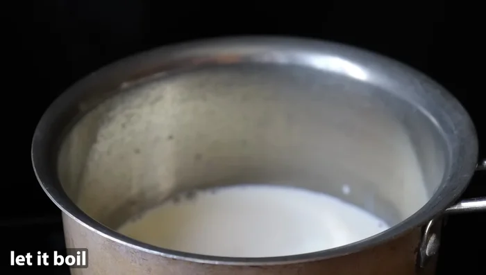 Add thick milk (without water).