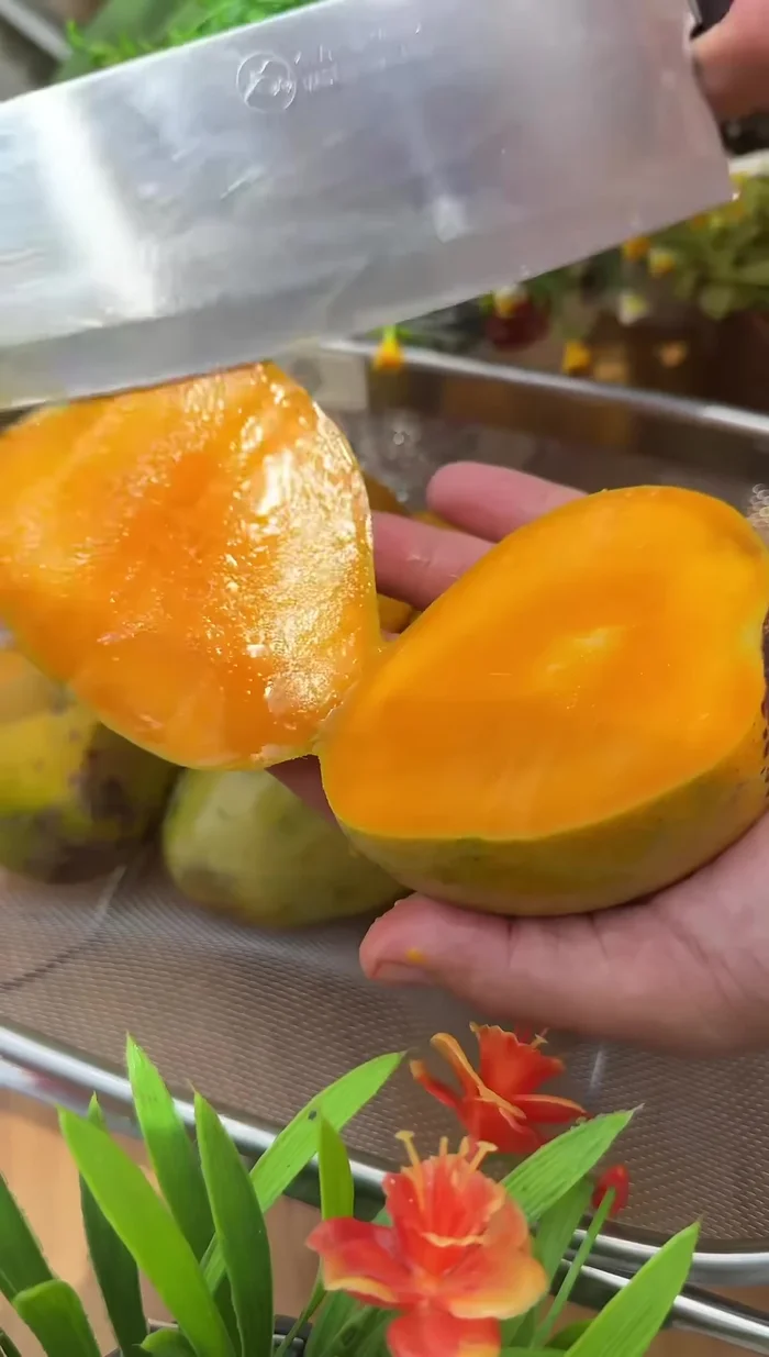 Blend mango pulp and add it to the mixture.