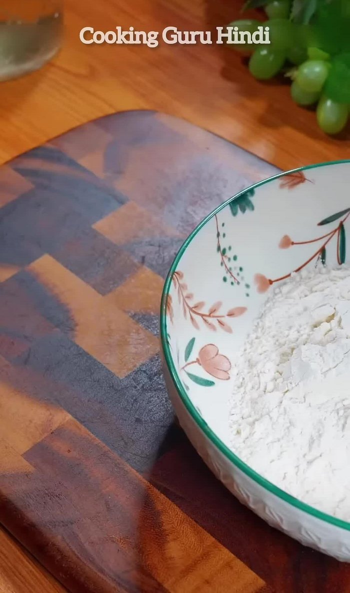 Put 300 grams of flour in a large bowl.
