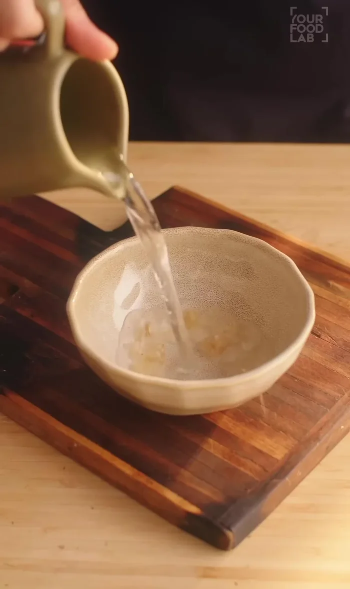 Soak almond powder overnight. It will swell.