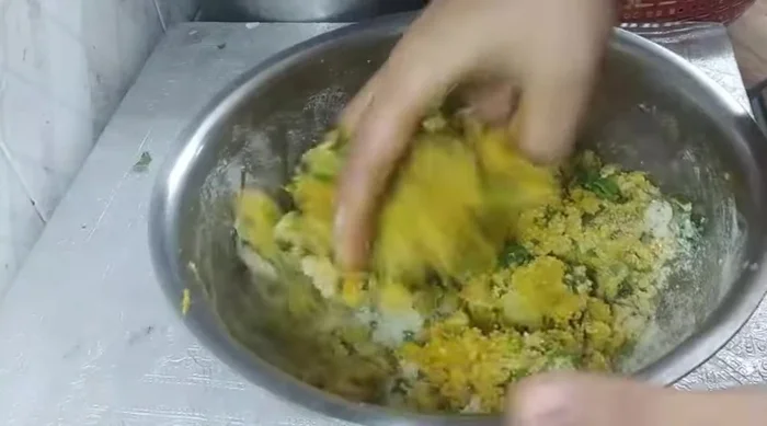 Knead the mixture until it forms a dough-like consistency.