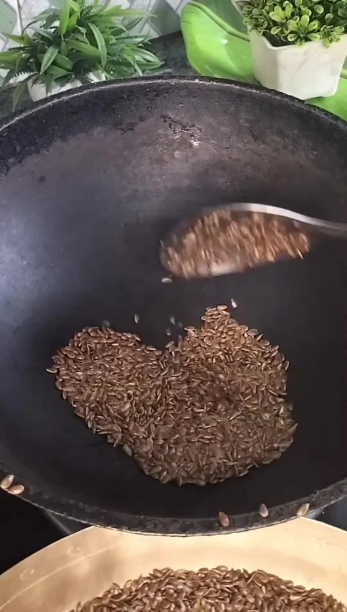 Roast sesame seeds separately until fragrant.