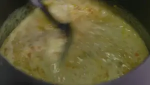 Fragrant Indian-Spiced Lentil Soup with Crispy Samosas