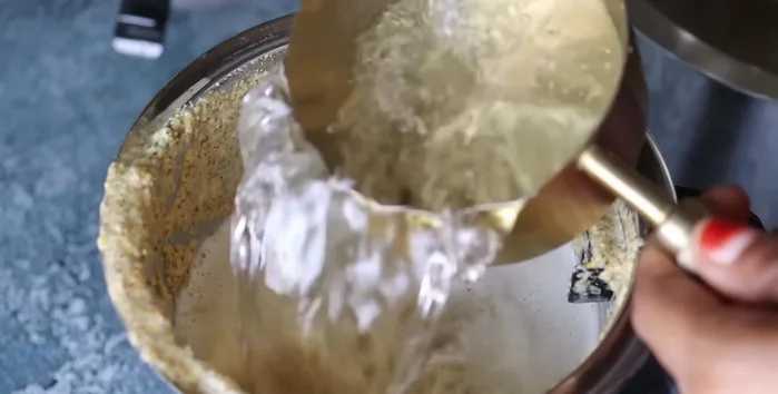 Add the paste to the cup.