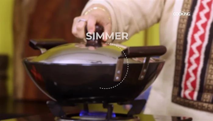 Cover and simmer on low flame for 10 minutes.