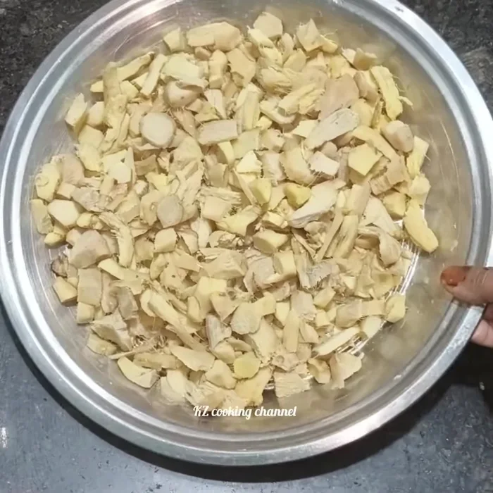Finely chop the ginger.