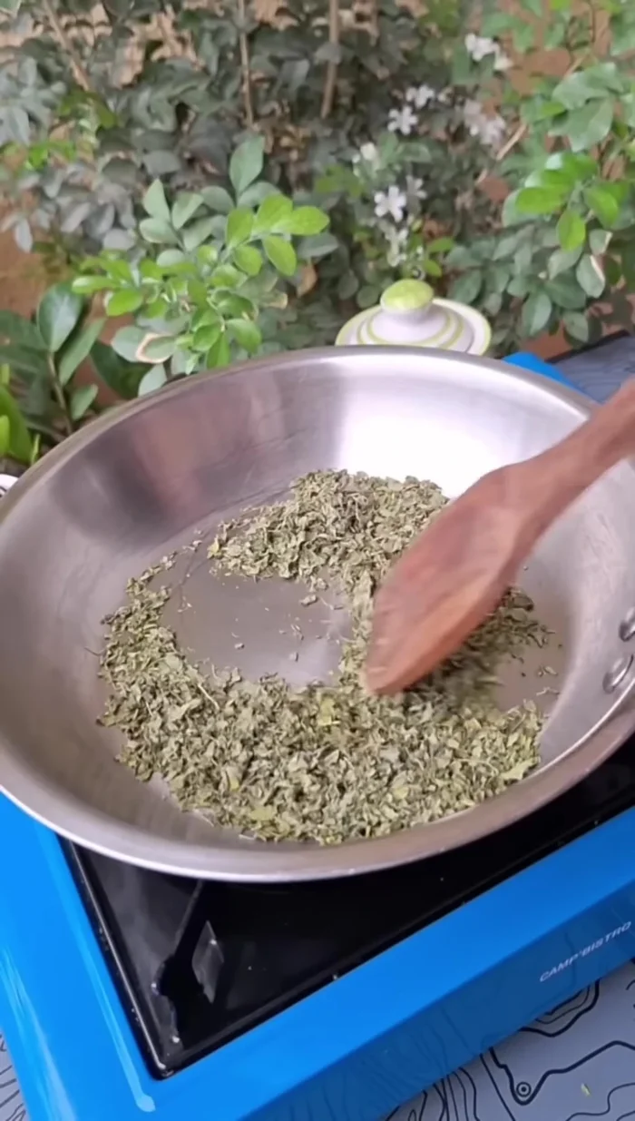 Add Kasuri Methi to the pan and cook for two minutes using the residual heat.