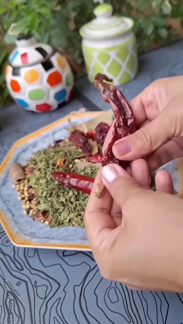 Grind the spices in a mixer. Add some powdered spices and salt to help blend and preserve.