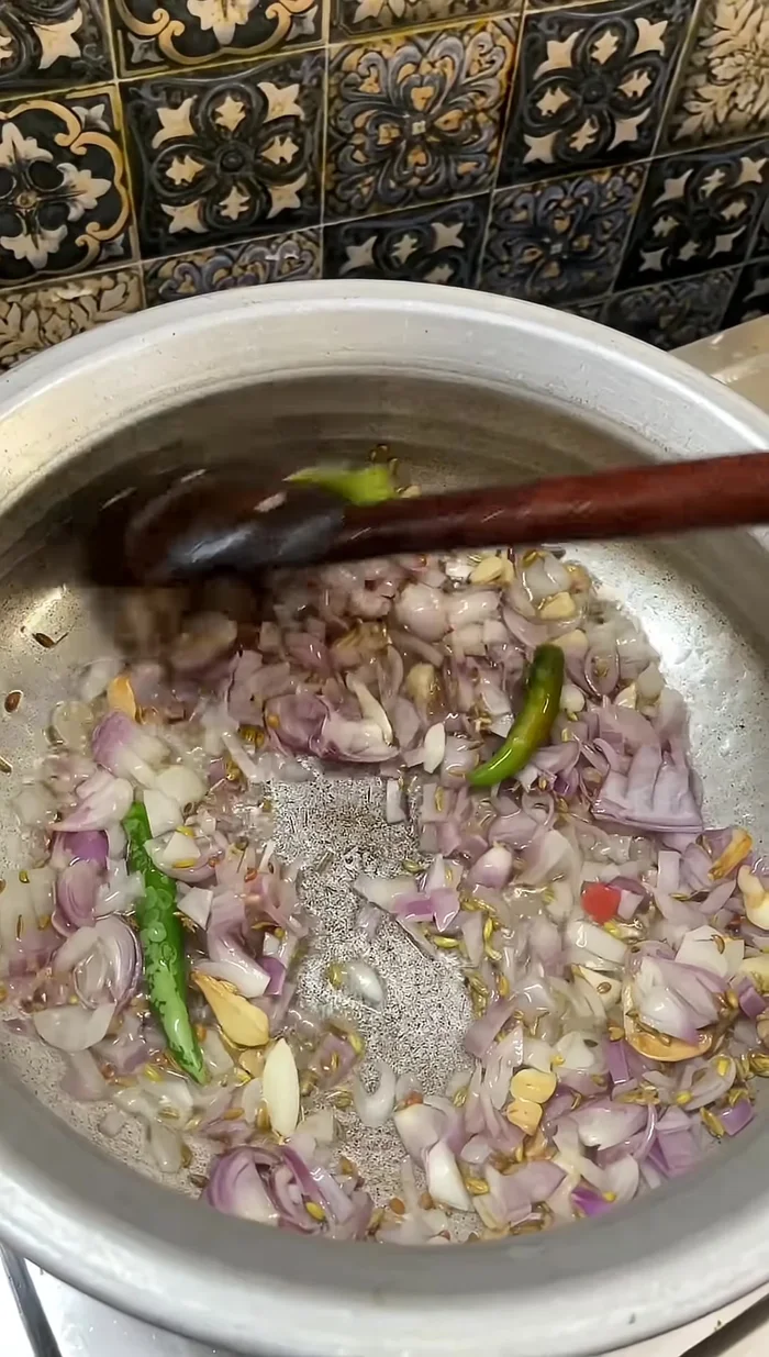 Stir everything well and fry until well done. Add salt as needed.