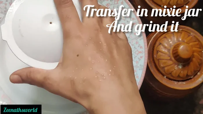 Grind the mixture in a mixer.