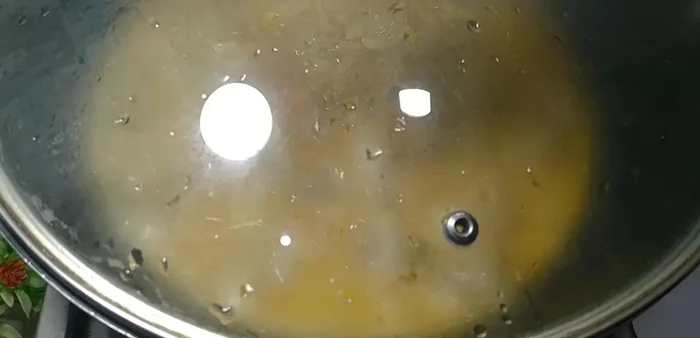 Simmer: Cover the pot and cook on low flame for 30 minutes without a pressure cooker.