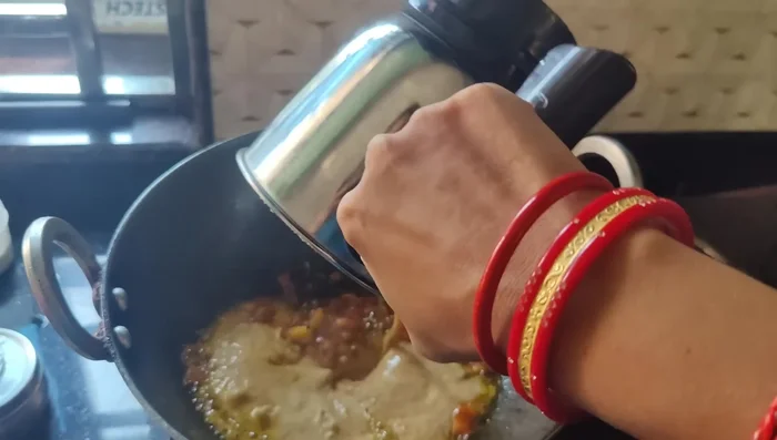 Add the masala according to your preference and cook.