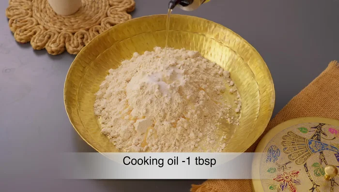 Make the dough: Combine multigrain flour, 1/2 teaspoon salt, and oil. Add water gradually to form a soft dough. Do not knead too hard.