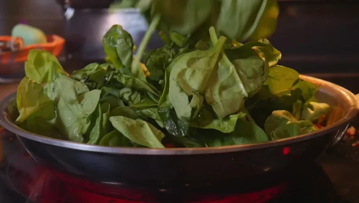 Add spinach and cook until wilted (2-3 minutes).