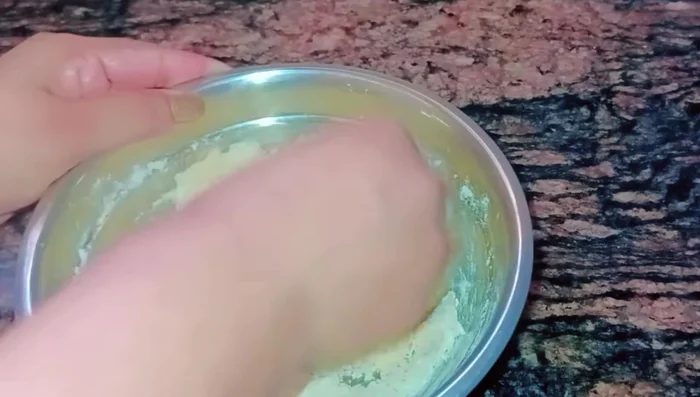 Gradually add milk and knead into a soft and smooth dough. Do not knead it like a regular roti; the softer the better.