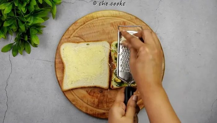 Cook the assembled bread dishes in a pan, toasting or grilling as necessary.