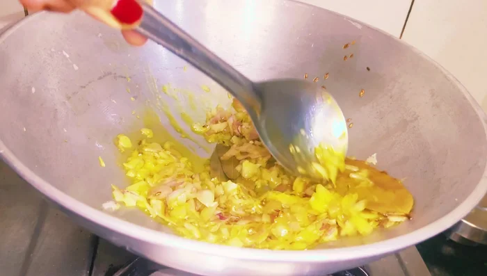 Add ginger-garlic paste and fry until fragrant.