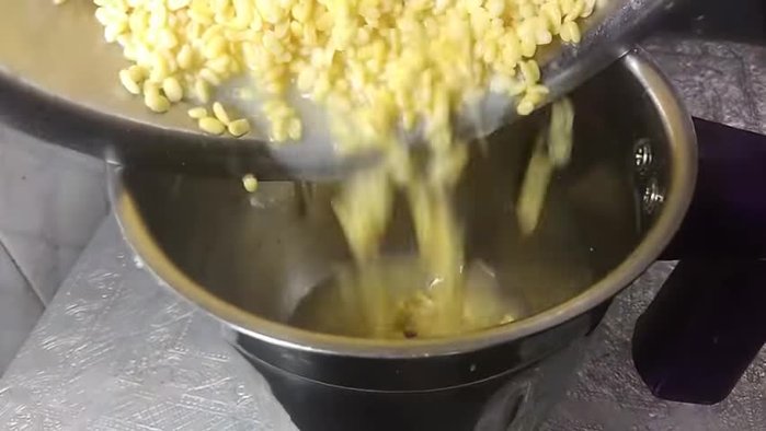 Soak moong dal for at least half an hour (or overnight).